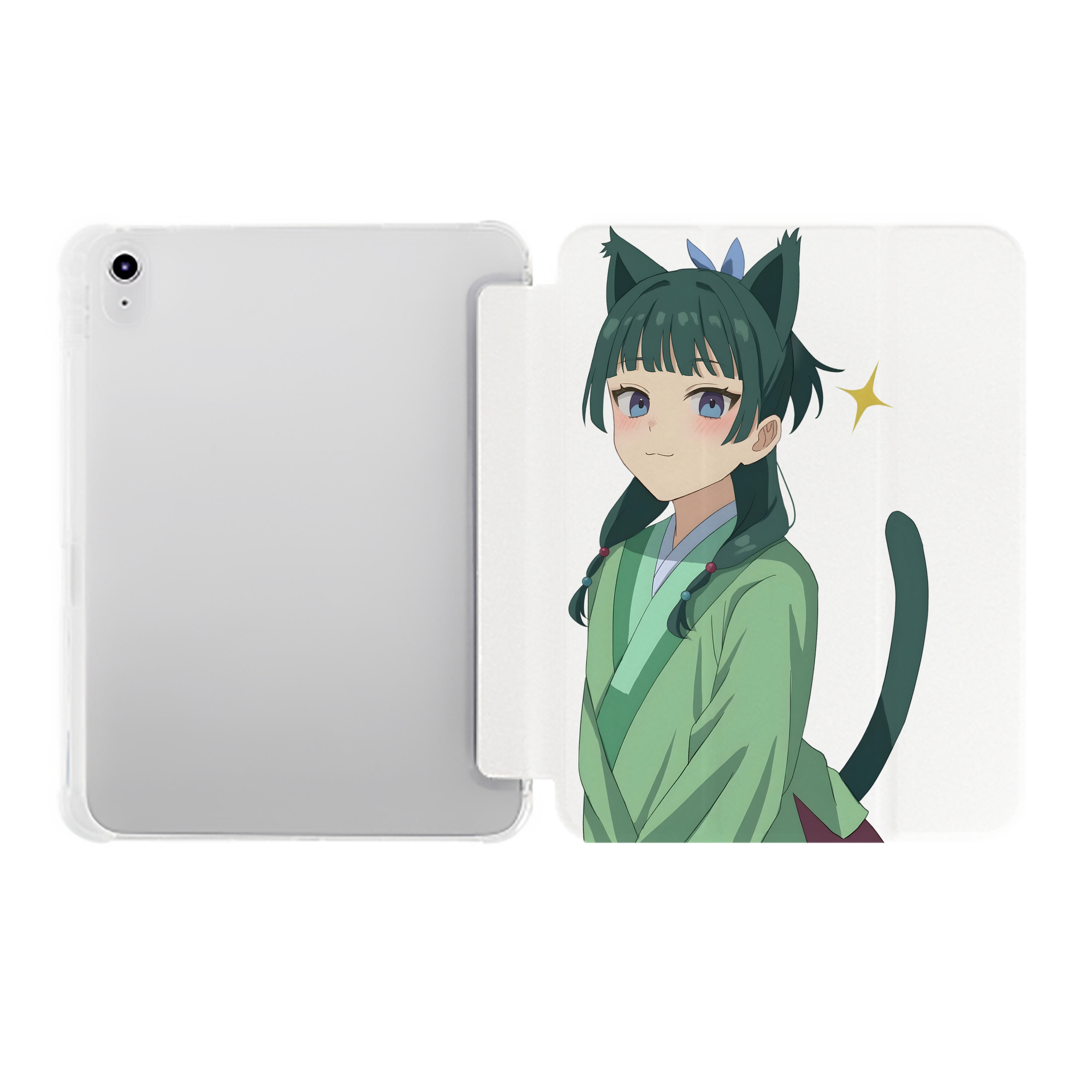 （画像用） 薬屋のひとりごと The Apothecary Diaries IPad ケース ペン収納付き 三つ折りスタンド PUレザー×シリコン 対応機種9.5/10.5/10.9インチ